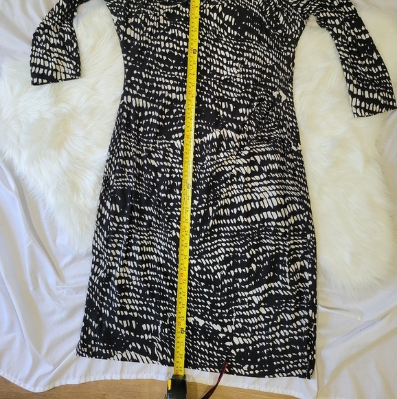 Ralph Lauren Elegant Black and White Patterned Dress - Picture 9 of 13